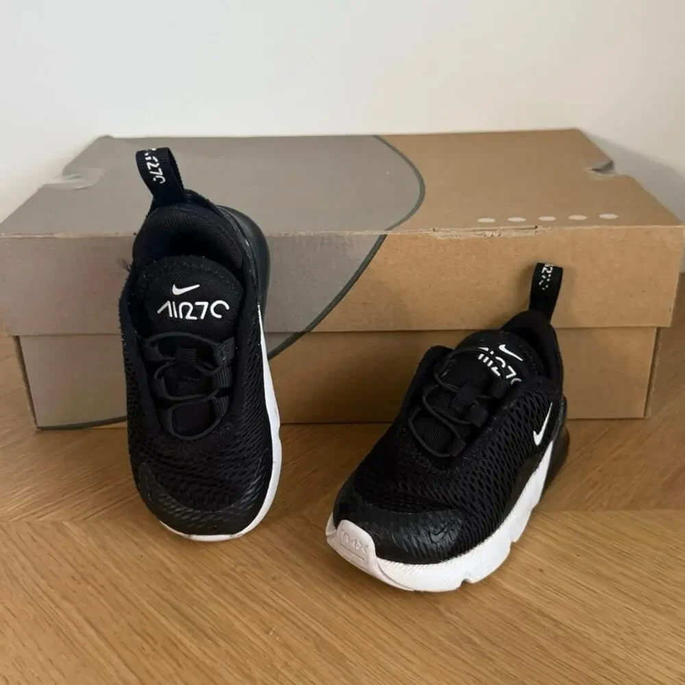 Nike Air Max 270 Black/White Toddler Sneakers- SZ 6 C